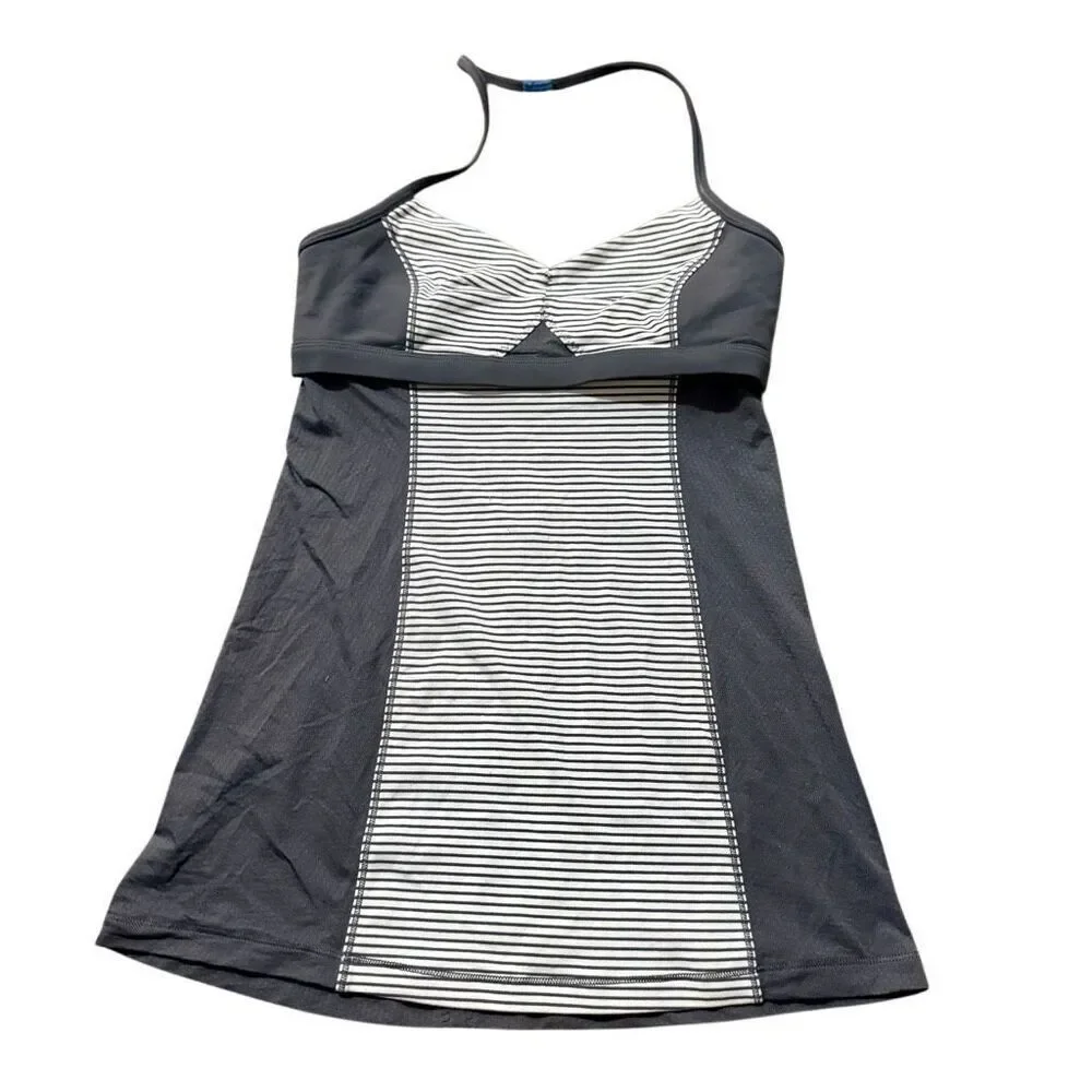 Lululemon gray striped tank size 4